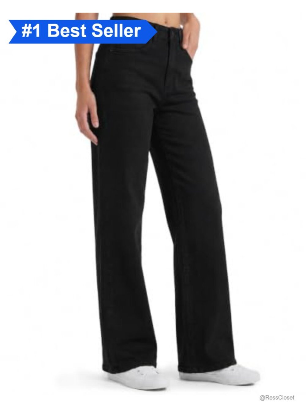 Tall Women's Straight Leg Stretch Denim Jeans Mid Rise